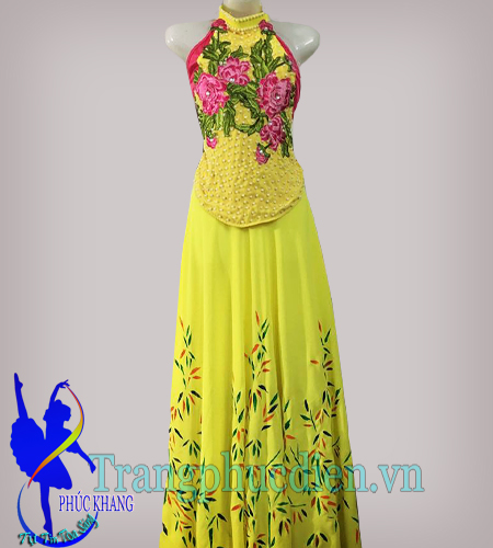 Váy đầm đẹp dài qua gối sang trọng cho mẹ DV005 - Shop Trung Niên Sài Gòn